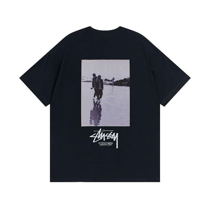 Stussy T-Shirts Casual Loose Couple T-Shirts