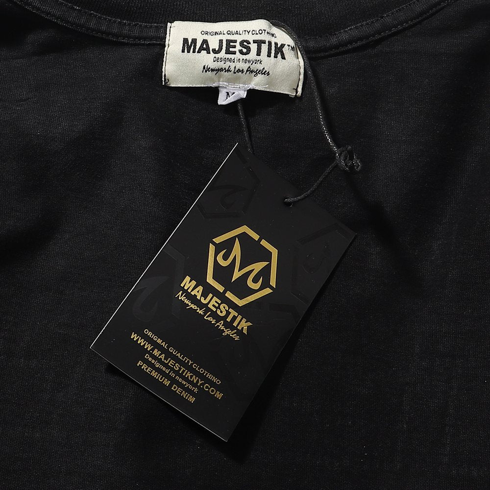 MAJESTIK Bulldog Rhinestone Graphic Cropped T-Shirt ¡ª hang_tag