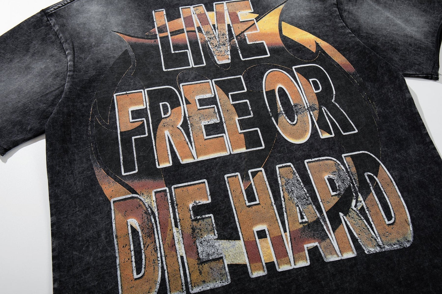 MAJESTIK Rhinestone Distressed Graphic T-Shirt ¡ª detail