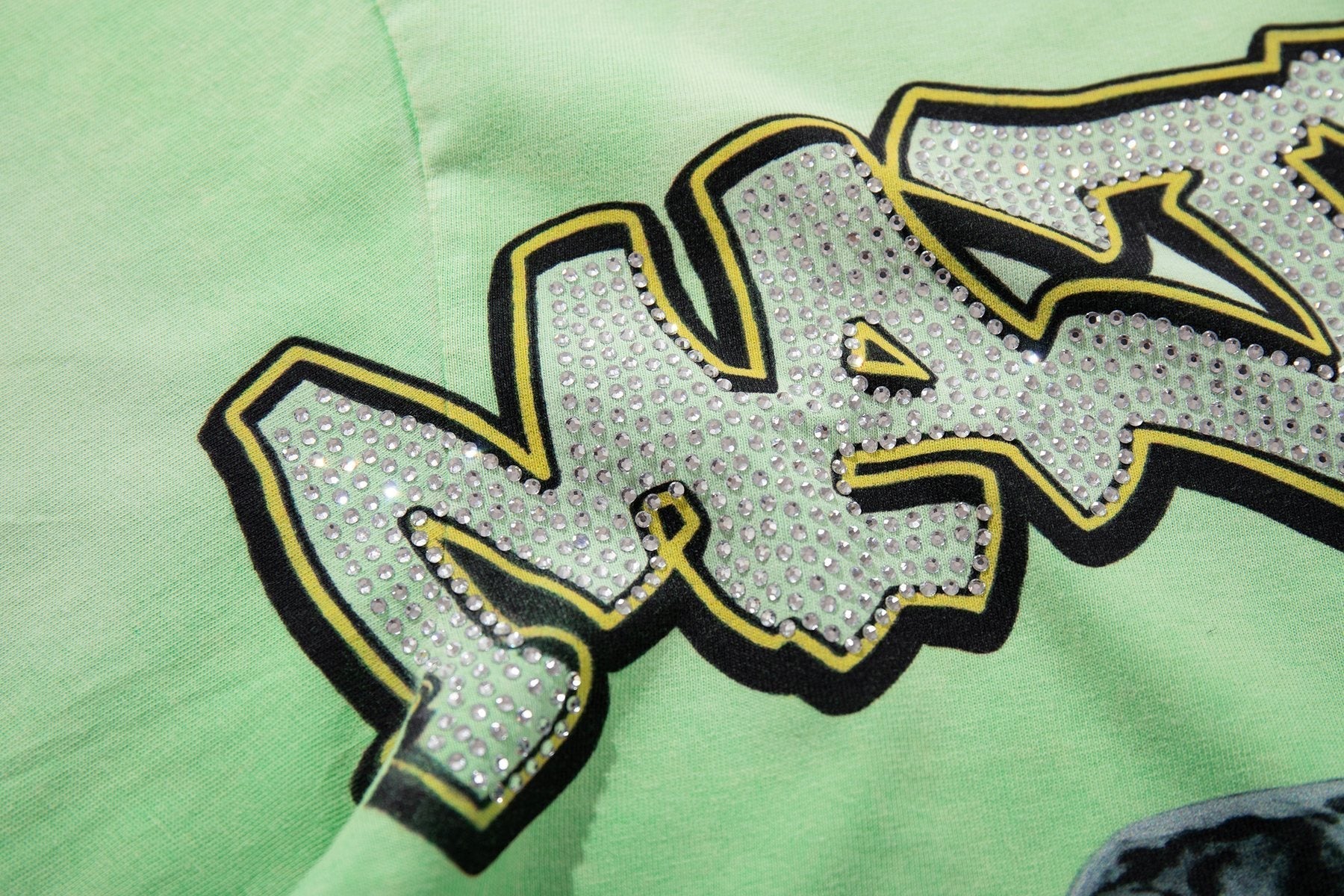 MAJESTIK Mint Green Football Graphic T-Shirt ¡ª detail