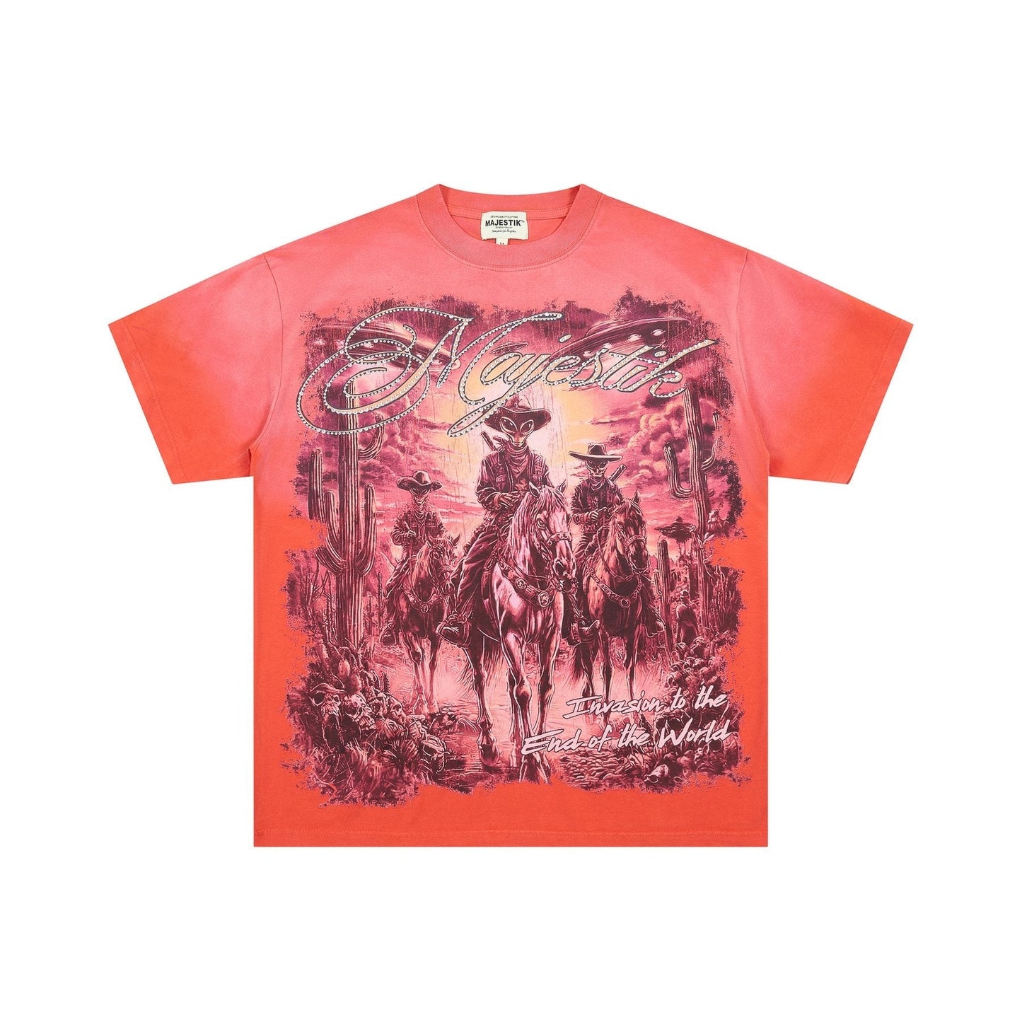 MAJESTIK Western UFO Graphic T-Shirt ¡ª front