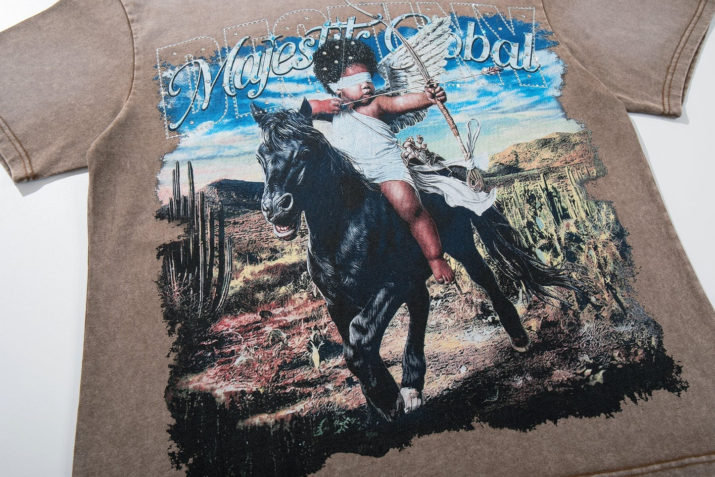 MAJESTIK Western Horse Graphic T-Shirt ¡ª detail