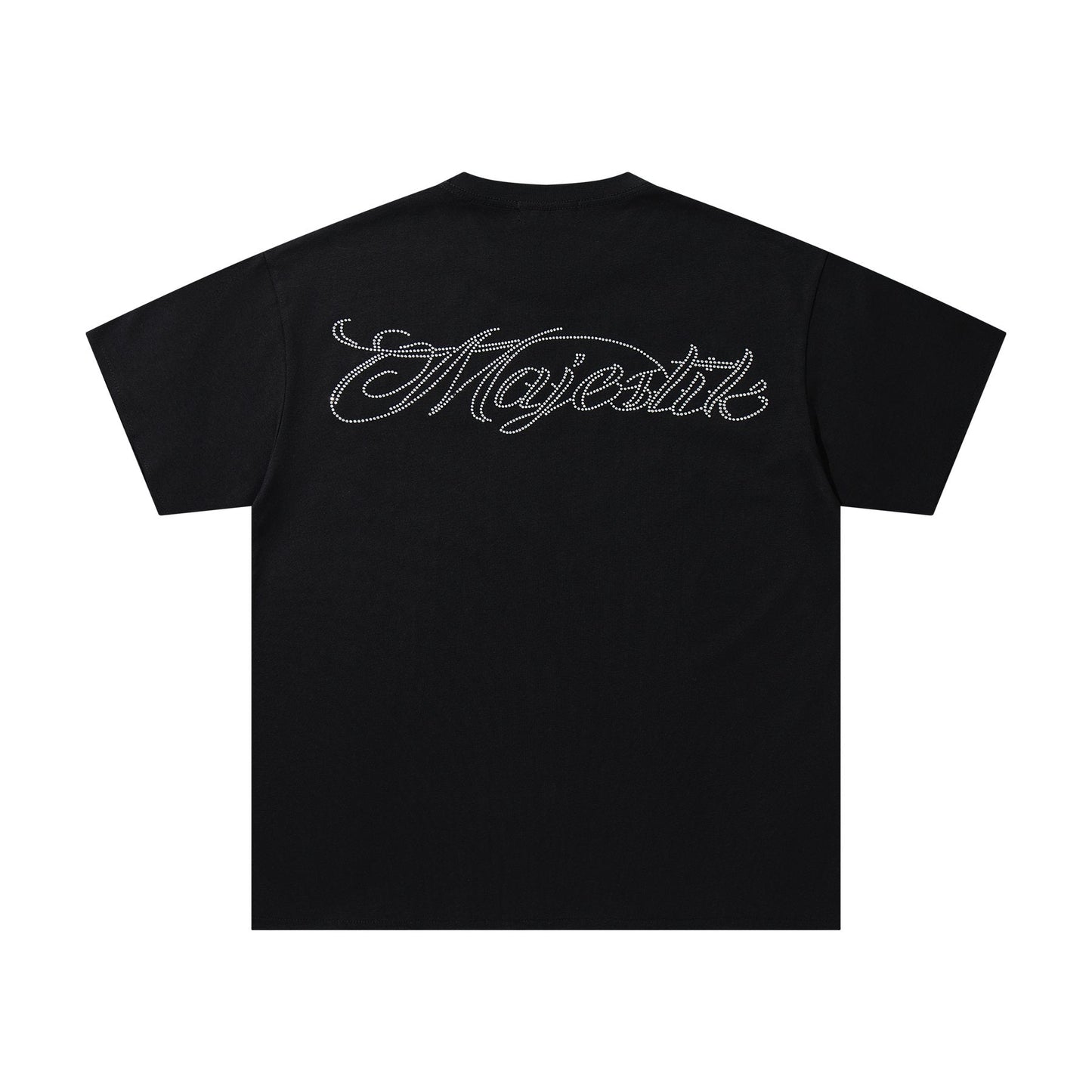 MAJESTIK Distressed Rhinestone Graphic T-Shirt ¡ª back
