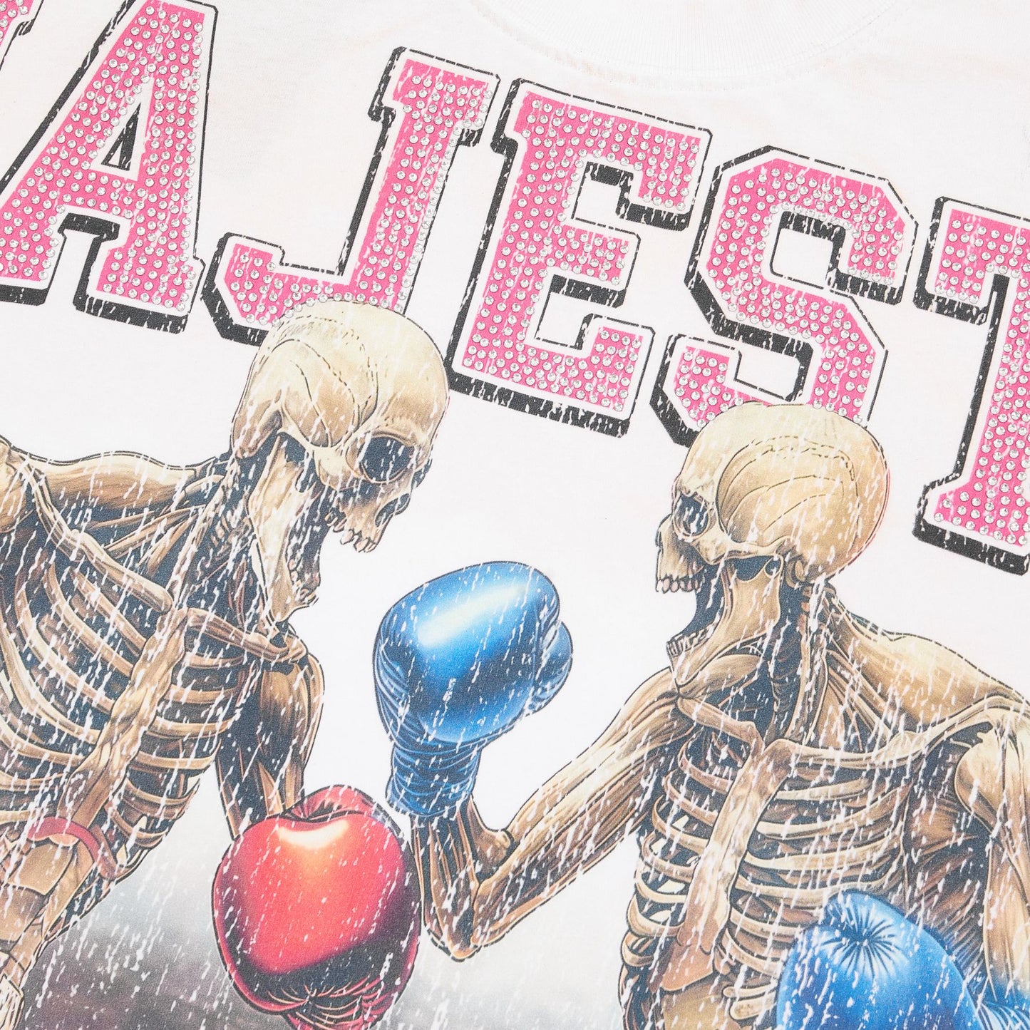 MAJESTIK Skeleton Boxing Graphic T-Shirt ¡ª detail