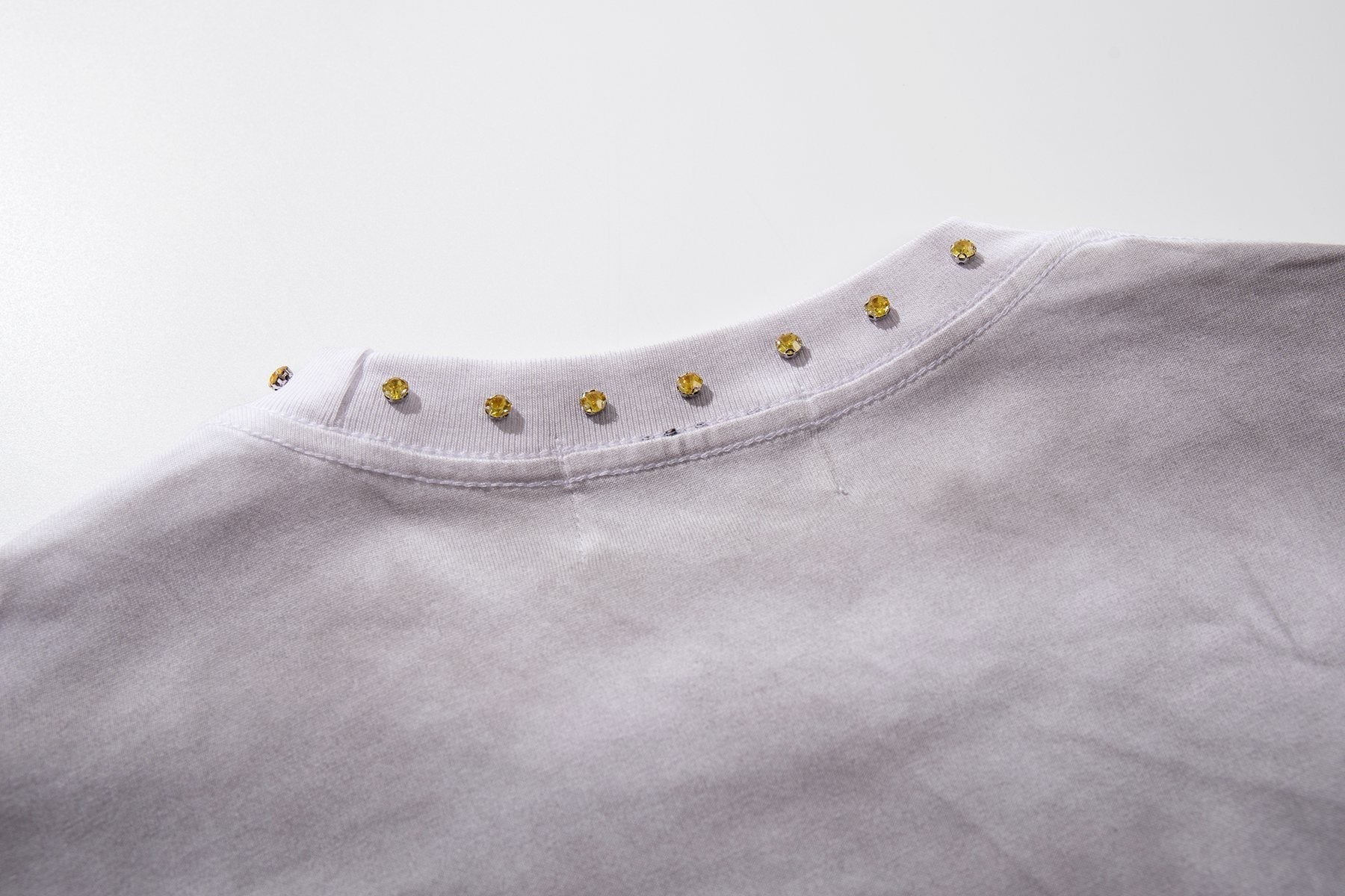 MAJESTIK Studded Washed Graphic Sleeveless T-Shirt ¡ª detail