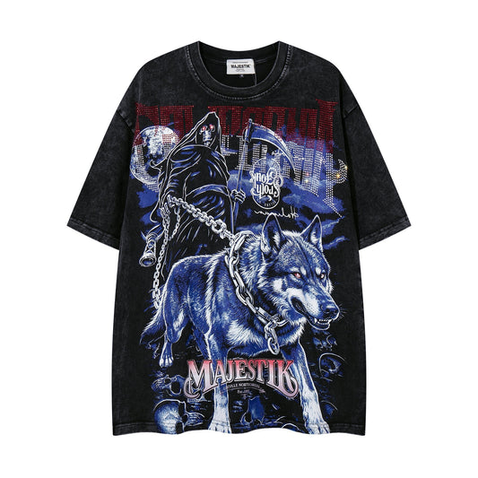 MAJESTIK Wolf Reaper Graphic T-Shirt ¡ª hero