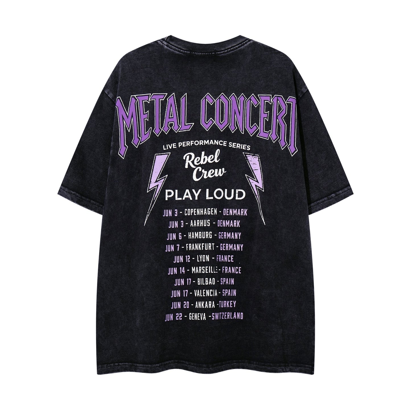 MAJESTIK Washed Rhinestone Graphic T-Shirt ¡ª back